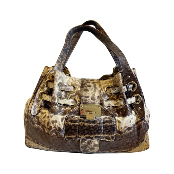 Jimmy Choo Ramona Snake Python Hand Bag Great Condition - Picture 1 of 5